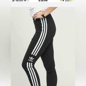 Adidas Originals Black/White Trefoils Leggings DV 2636  XS❤️🌹